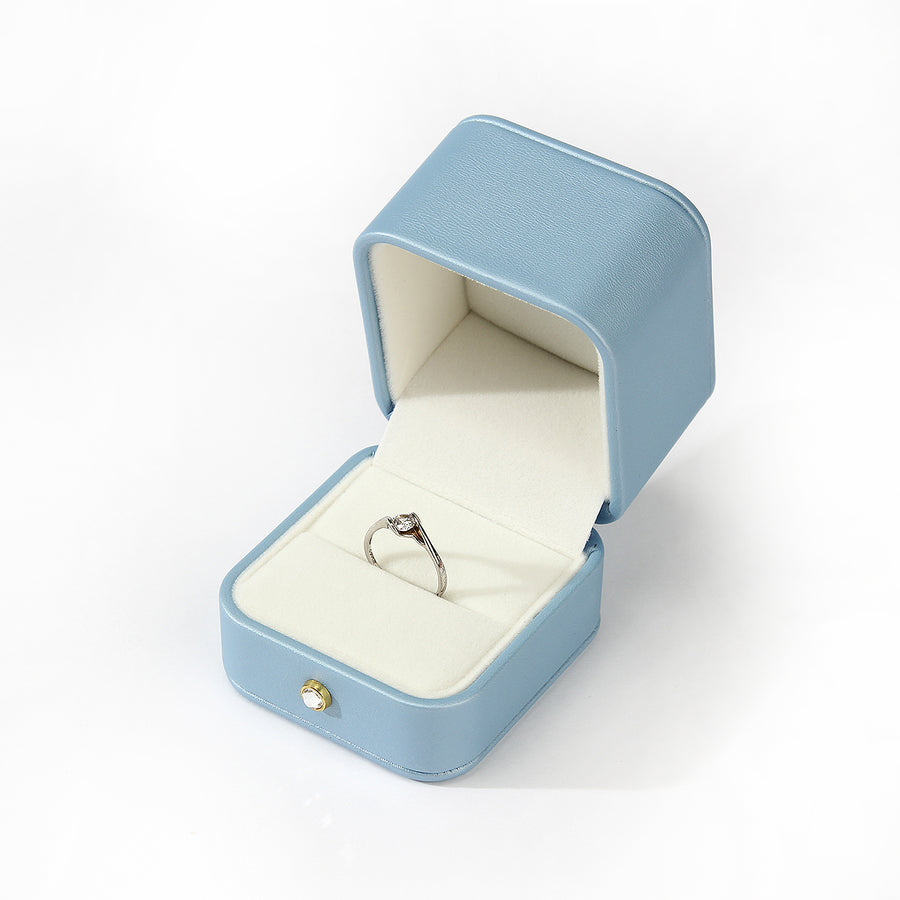 Glacier Blue High-Quality Leather Jewelry Packaging