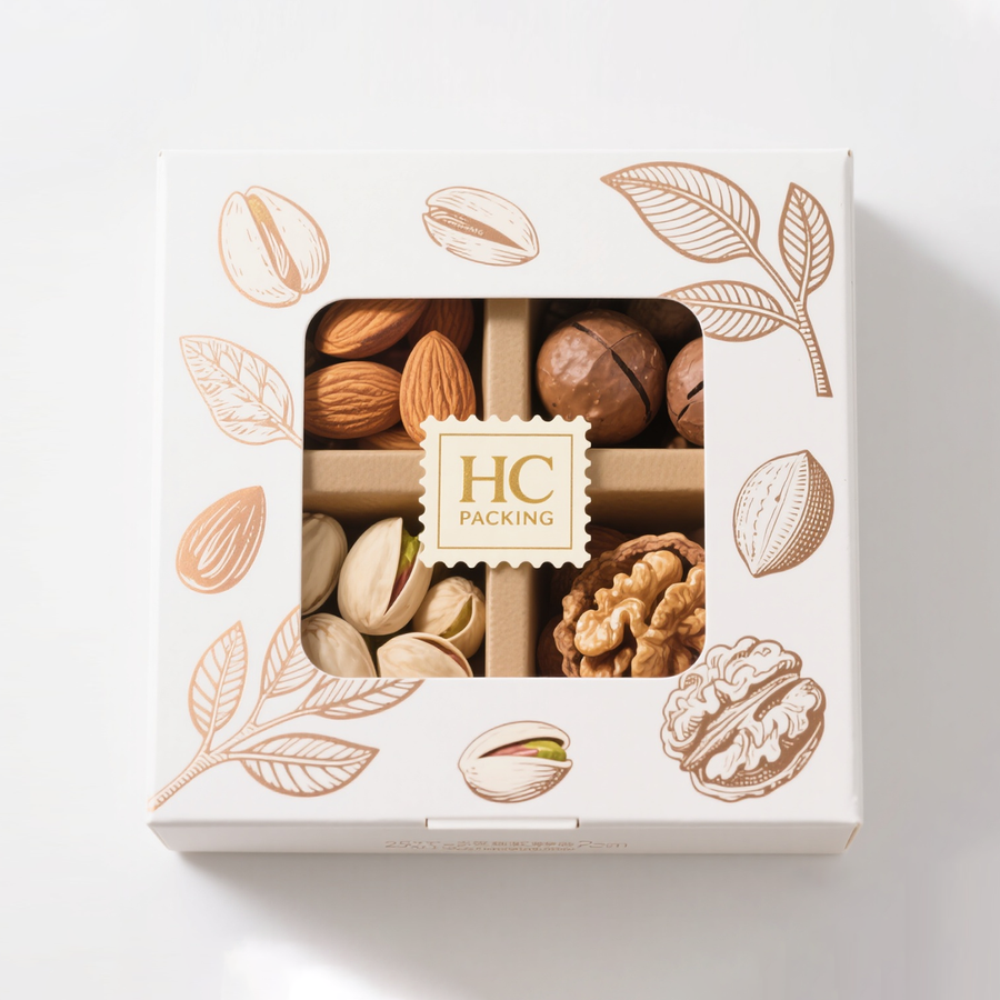 Lid and Base Box for Nuts