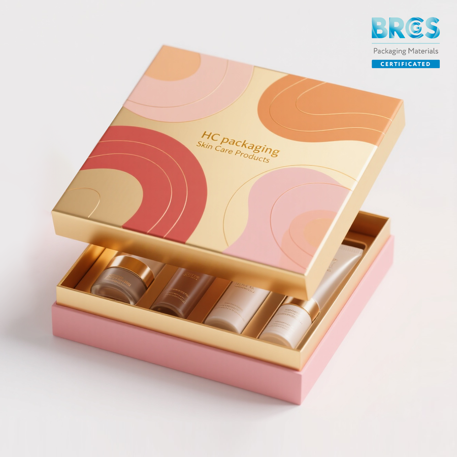 Lid and Base Box for Skin Care Kit