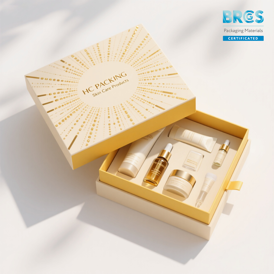 Lid and Base Box for Skin Care Set